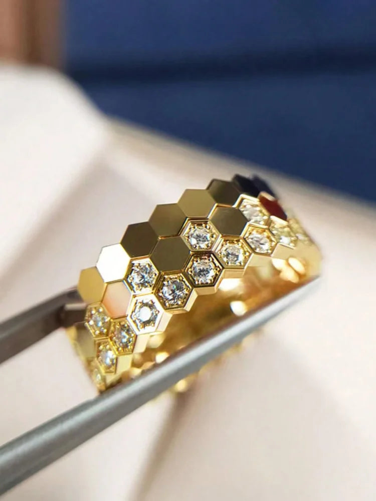 Zircon Wedding Band Ring