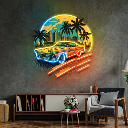 Car Sunset Neon