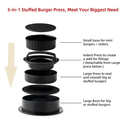 Plastic Kitchen Gadgets Round Hamburger