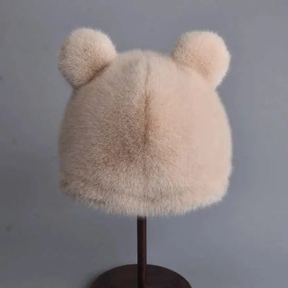 Winter Faux Mink Fur Beanie