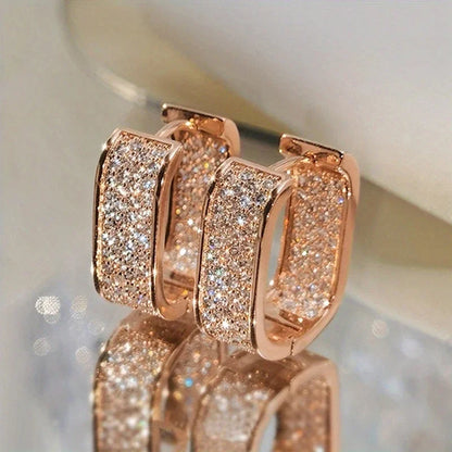 Cubic Zirconia Hoop Earrings