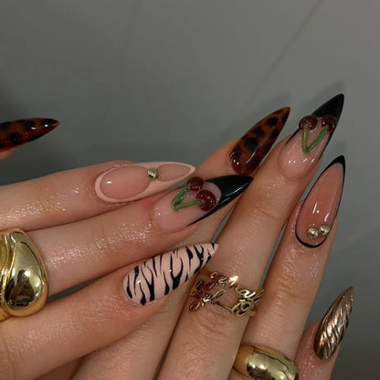 24Pcs French Ballerina Nail Tips