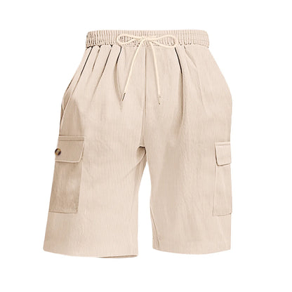 Corduroy Multi-Pocket Cargo Shorts