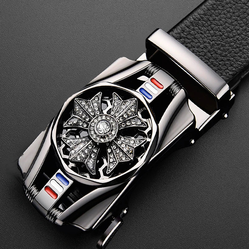 Genuine leather automatic belt