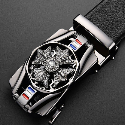 Genuine leather automatic belt
