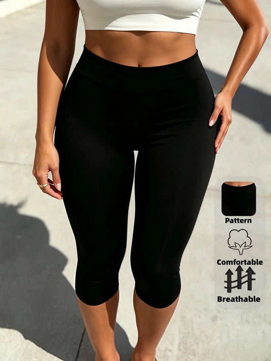 High Waist Seamless Capri Leggings