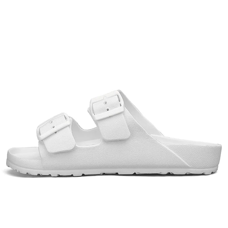 Casual Buckle Flat Heel Slippers