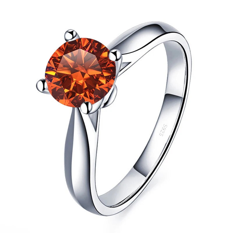 Round Moissanite Band Ring