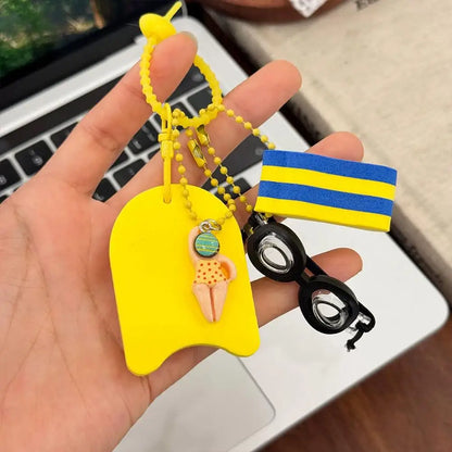 Cartoon Swimming Keychain Summer Pool