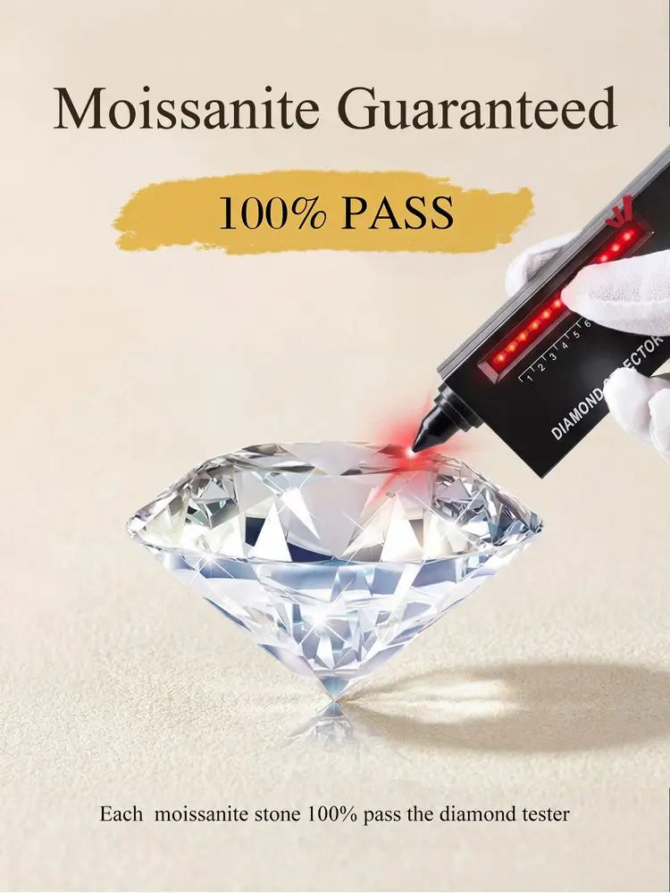 Round Moissanite Zircon Band