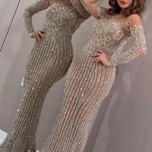 Long Glitter Party Dress