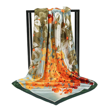 Silk Shawl Satin Square Scarf