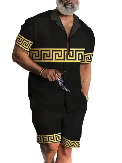 Jungle Print Hawaiian Shirt Set