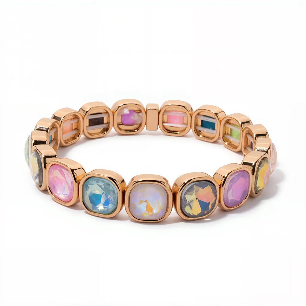 Colorful Rhinestone Beaded Bracelet