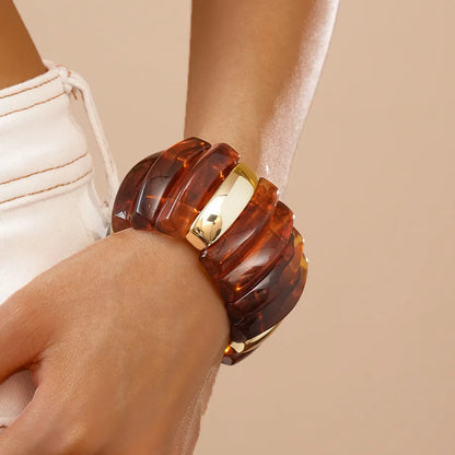 Acrylic Elastic Geometric Bracelet
