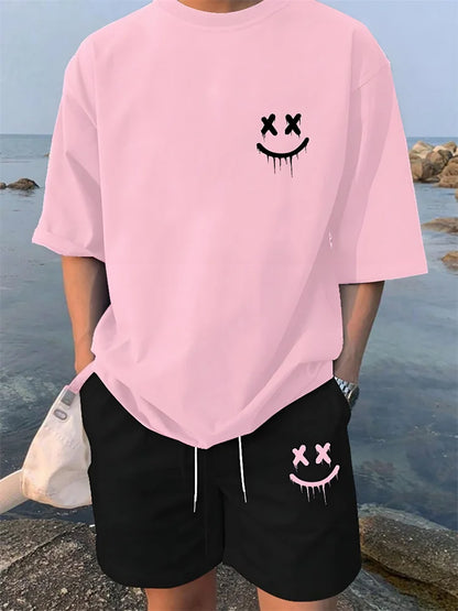 Hawaiian Print T-Shirt Shorts Set