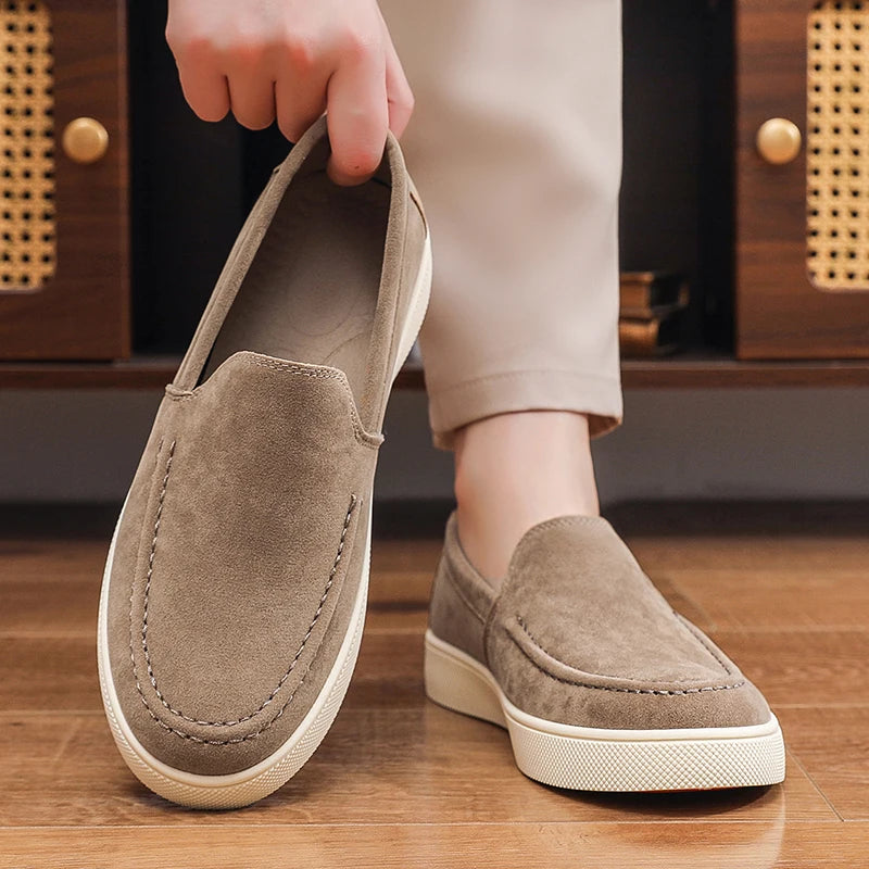 Suede Tassel Driving Loafers