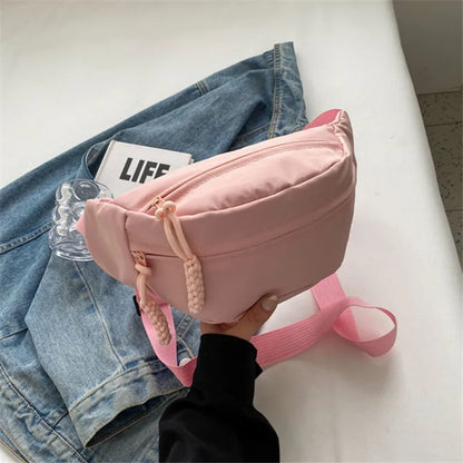 Contrast Nylon Chest Bag