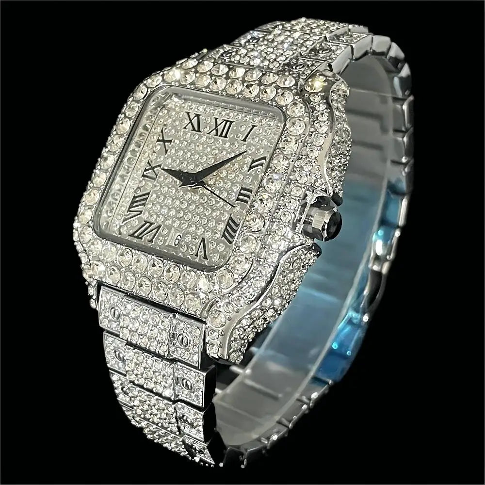 MISSFOX Ice Out Square Men’s Watch