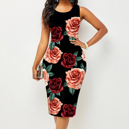 Summer Wrapped Print Dress