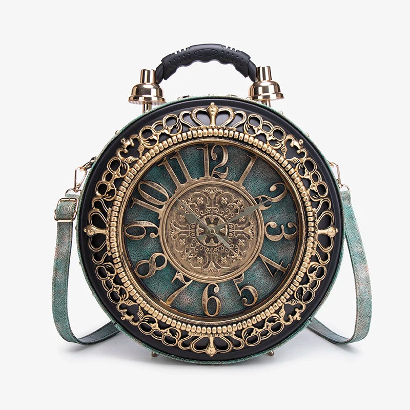 Circular Hollow-Out Clock Bag