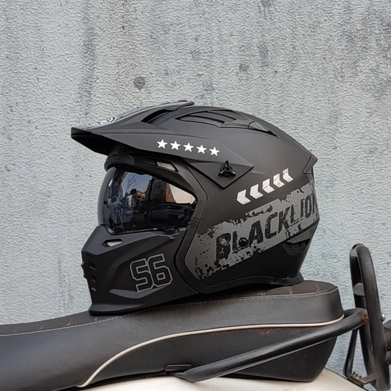 Vintage Warrior Motorcycle Helmet