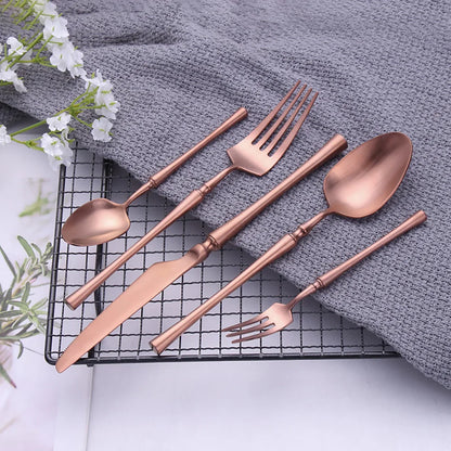 Metal Solid Sliver Cutlery Set