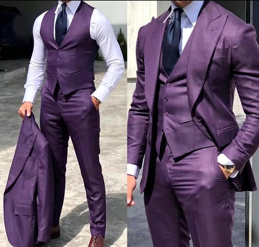 Classy Wedding Tuxedos Slim Suit