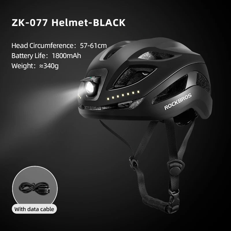 Type-C Rechargeable Light Bike Helmet