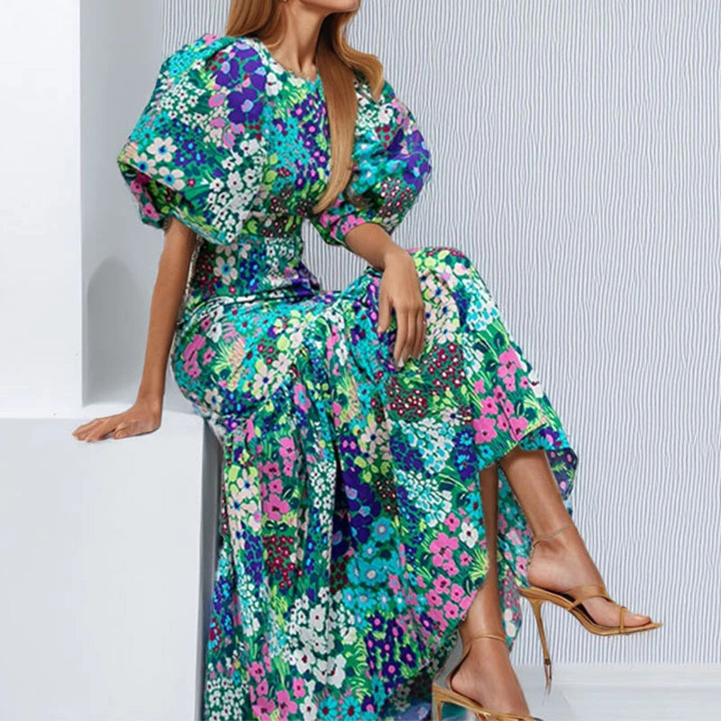 Bohemian Draped A-Line Dress