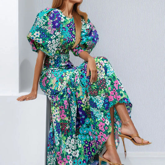 Bohemian Draped A-Line Dress