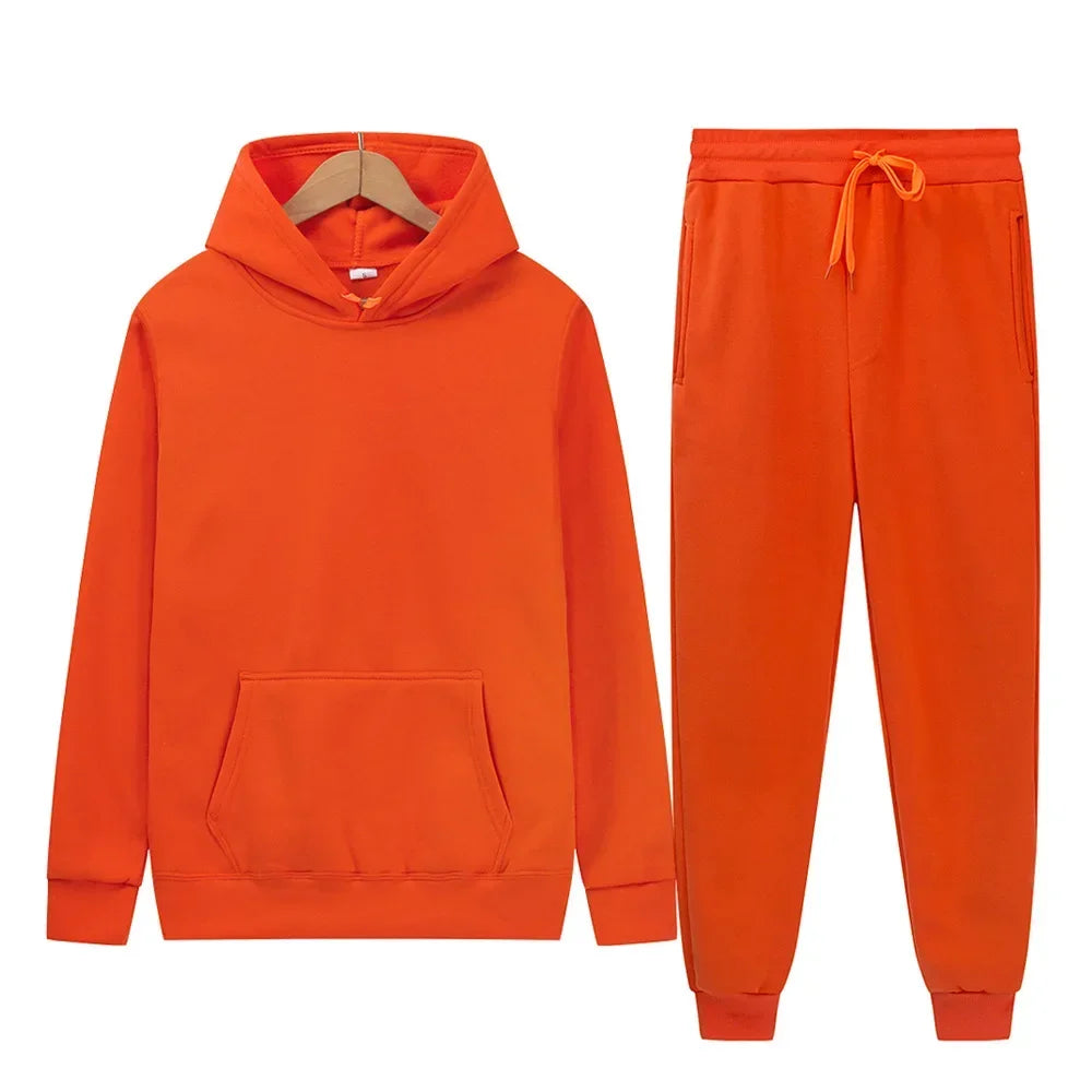 Women Two-Piece Zipper Hooded Tracksuit