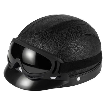 Vintage Leather Half Helmet