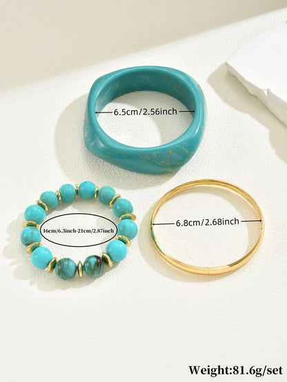 Chunky Resin Bangles Set