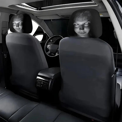 Scary Face Car Headrest Cover