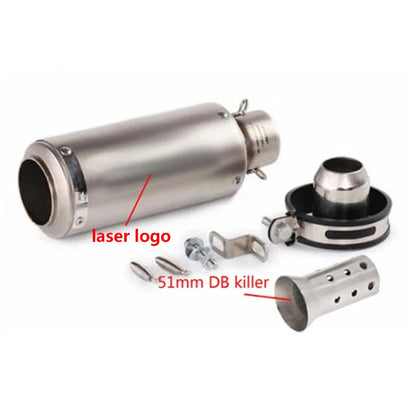 Universal 51/60mm Carbon Fiber Exhaust Muffler DB Killer