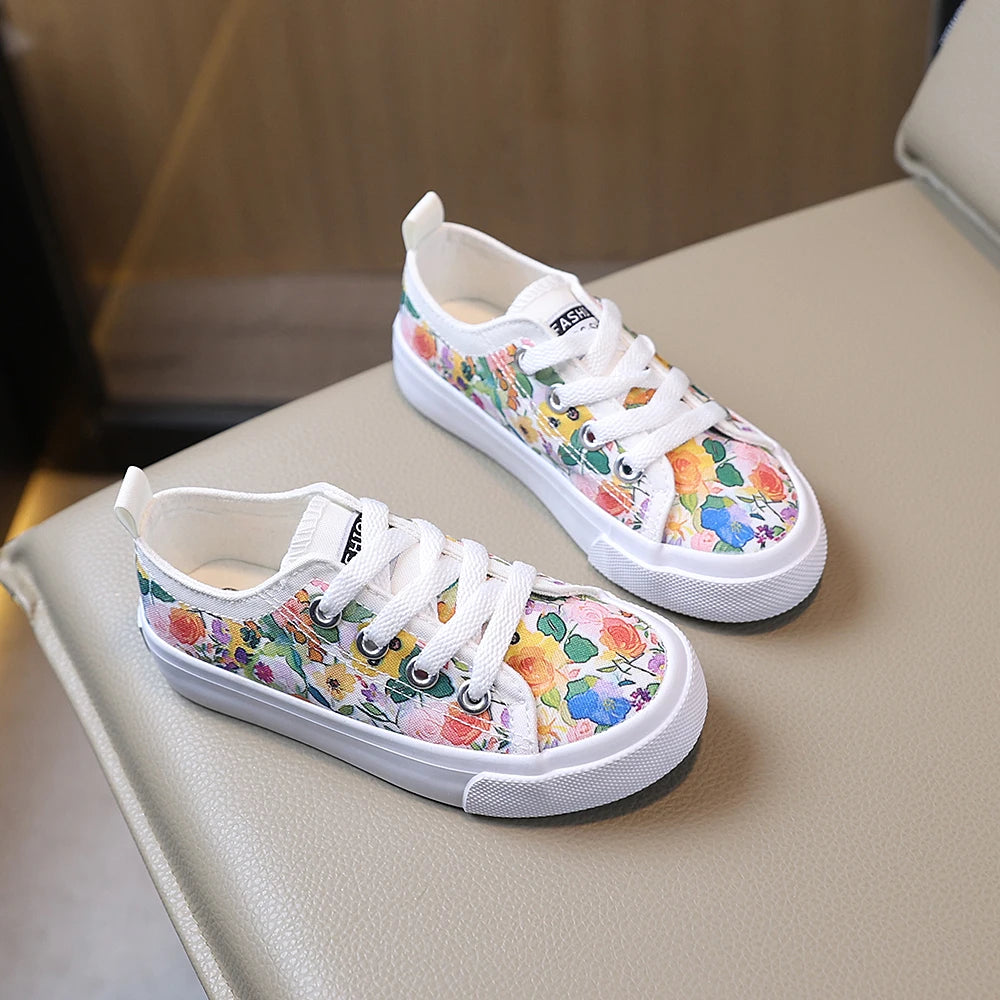 Floral Low-Top Canvas Shoes