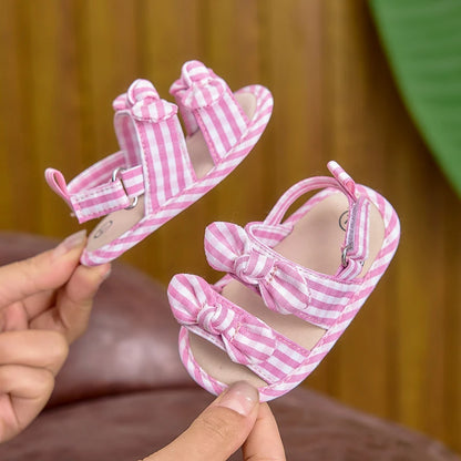 Bowknot Velcro Baby Sandals