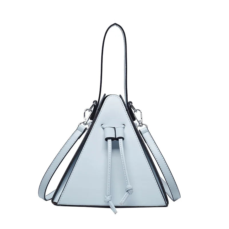 Luxury Leather Triangle Shoulder Bag