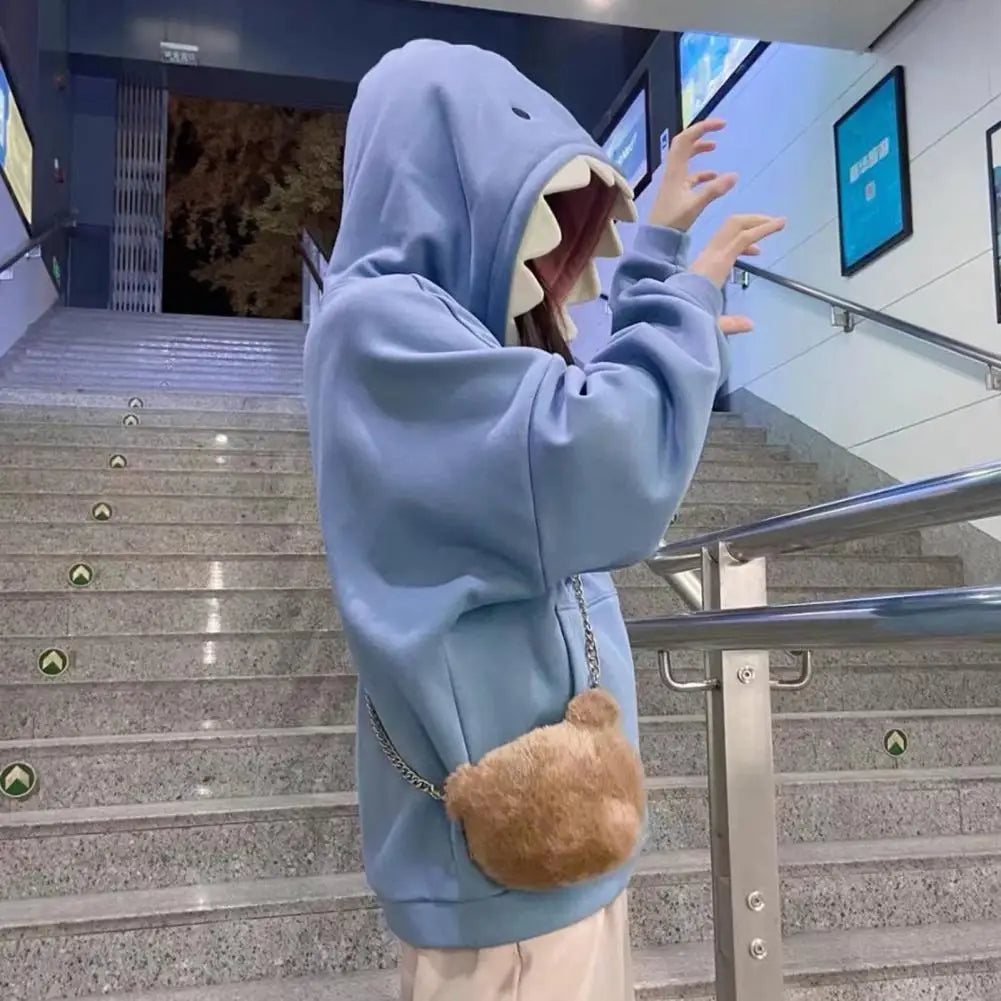 Shark Patchwork Pullover Hoodie