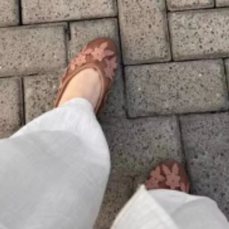 Summer Embroidered Flats