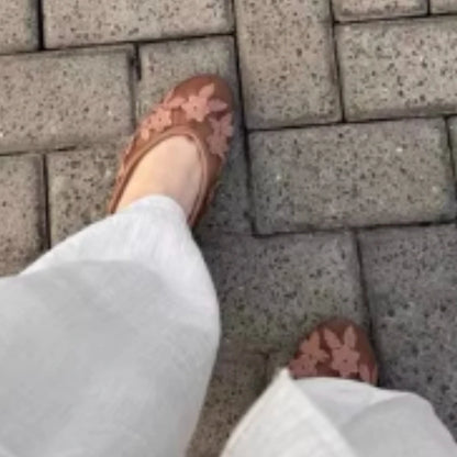 Summer Embroidered Flats