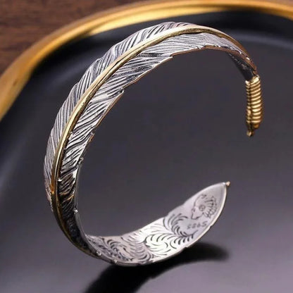 Retro Punk Koi Fish Engraved Bracelet