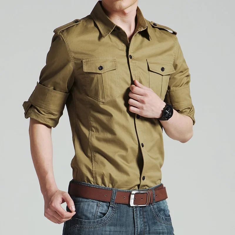 Military Style Casual Shirt