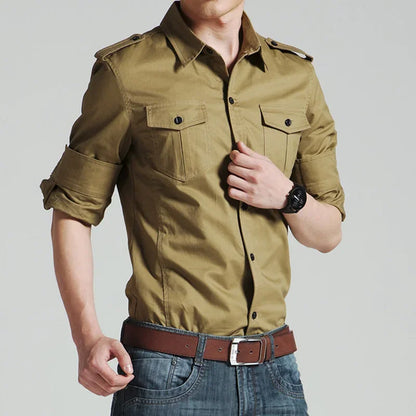 Military Style Casual Shirt