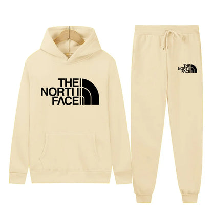 Unisex Two-Piece Hooded Tracksuit Set