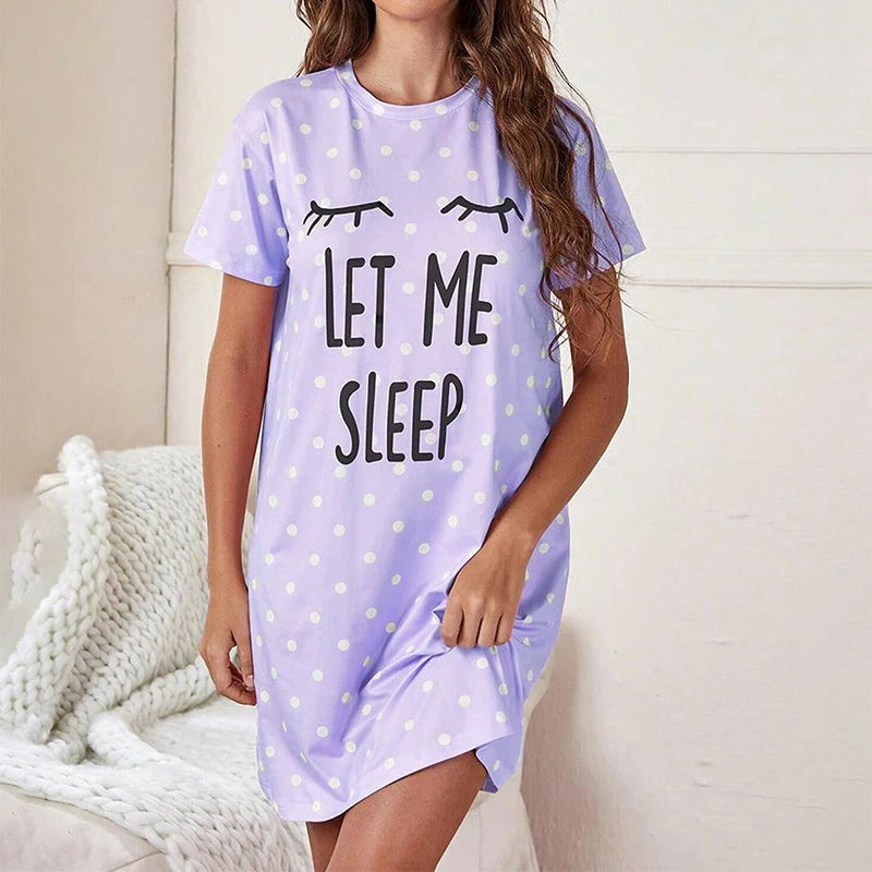Women's Summer Short Sleeve Nightgown