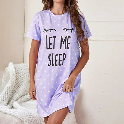 Women's Summer Short Sleeve Nightgown