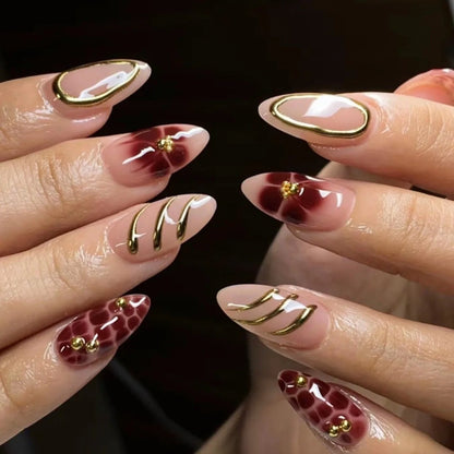 24Pcs French Ballerina Nail Tips