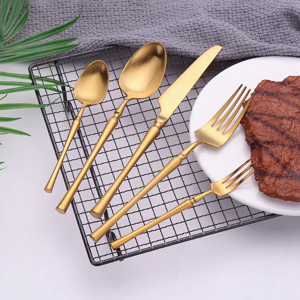 Metal Solid Sliver Cutlery Set